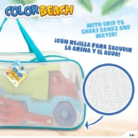 Set de Playa Camión Articulado con Cubo, 30x16x20 Cm, Multicolor(m-3)