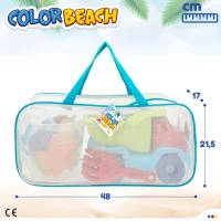 Set de Playa Camión Articulado con Cubo, 30x16x20 Cm, Multicolor(m-7)