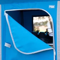 Armario Plegable de Tela Camping 4 Niveles, 80x11x66 Cm, Azul(m-8)
