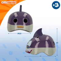 Casco Infantil 3D Tiburón K3YRIDERS, 21x24,5x20 Cm, Azul(m-6)
