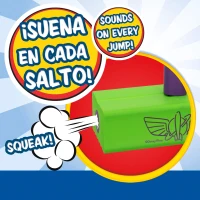 Saltador Pogo 3D Toy Story con Mango Acolchado Antideslizante, 22,5x9,5x42 Cm, Lila y Verde(m-5)