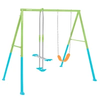 Columpio Balancín Infantil 3 Niños, 251x254x211 Cm, Multicolor(m-1)