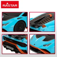 Coche Teledirigido Lamborghini Huracán STO Escala 1:24 con Licencia Oficial, 19,5x9,5x5,5 Cm, Azul(m-5)