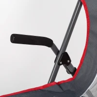 Silla Plegable Camping Antivuelco con Reposabrazos Removibles, 59x68x97 Cm, Gris(m-3)
