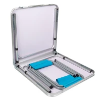 Mesa Plegable Regulable en Altura con 4 Taburetes, 120x60x60/70 Cm, Malva(m-2)