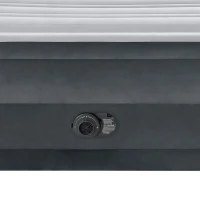 Colchón Hinchable Doble Elevado con Hinchador Eléctrico, 152x203x56 Cm, Gris(m-3)