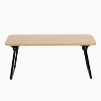 Mesa Plegable Multiusos Madera y Acero, 53x30x22 Cm, Negro(m-7)