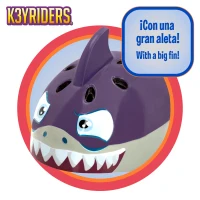 Casco Infantil 3D Tiburón K3YRIDERS, 21x24,5x20 Cm, Azul(m-4)