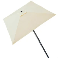 Sombrilla para Jardín Cuadrada Protección UV50, 270x270x260 Cm, Crema(m-1)
