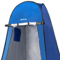 Tienda Cambiador Pop-Up Sin Suelo, Poliéster 170T UV50, 120x120x190 Cm, Azul(m-3)