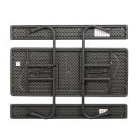 Mesa Picnic Plegable con Bancos Integrados Ultrarresistente, 183x76x74 Cm, Marrón(m-2)