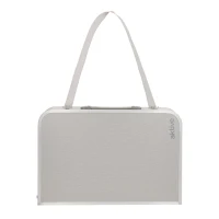 Mesa Plegable Camping Maletín Antideslizante con Red Auxiliar, 45x30x6,5 Cm, Beige(m-8)