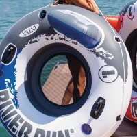 Sillón Hinchable Intex River Run con Respaldo, 135 Cm, Azul(m-3)
