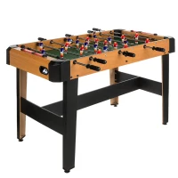 Futbolín de Madera con 4 Patas, 121x61x79 Cm, Negro(m-1)