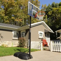 Canasta de Baloncesto Portátil Ultrarresistente Regulable, 244-305 Cm, Azul y Blanco(m-6)