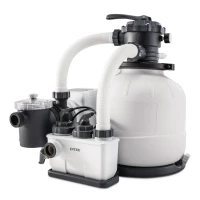 Sistema Combinado INTEX Depuradora de Arena 7.900 L/h Clorador Salino 7 G/h, 65x48x56 Cm, Azul(m-3)