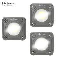 Foco LED Portátil 1000 Lúmenes 3 Posiciones IP44, 12x6x21 Cm, Negro(m-2)