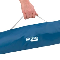 Cama de Camping Plegable Aktive, Estructura de Acero 19 Mm, 180x60x18 Cm, Azul(m-5)