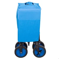 Carro Playa Plegable Aktive Capacidad 80 Kg, 30,5x20,5x74 Cm, Azul(m-2)