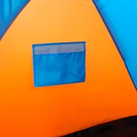 Tienda Paravientos Aktive Impermeable para 3 Personas, 200x125x120 Cm, Azul y Naranja(m-6)