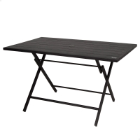 Mesa Plegable de Jardín de Acero Resistente 120x75x70 Cm, Negro