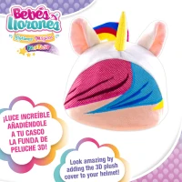 Casco Infantil Bebés Llorones con Funda 3D Unicornio Dreamy, 20x26x13 Cm, Rosa(m-3)