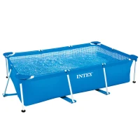 Piscina Desmontable Rectangular con Estructura Metálica, 260x160x65 Cm, Azul(m-1)