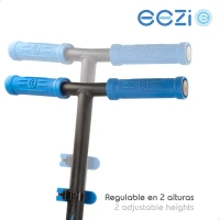 Patinete 2 Ruedas Luminosas, Manillar Regulable, 33x69x70-80 Cm, Azul(m-5)