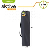 Silla de Camping Doble Plegable con Estructura de Acero, 107x63x88 Cm, Negro(m-7)