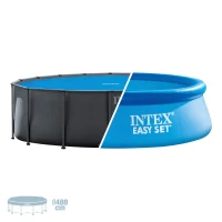 Cobertor Solar INTEX para Piscinas Ø488 Cm, Ø470 Cm, Azul(m-3)