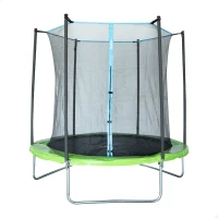 Cama Elástica Infantil Aktive con Red de Seguridad, Estructura Galvanizada, 244x244x239 Cm, Azul(m-1)