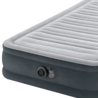 Colchón Hinchable Intex Dura-Beam Deluxe Comfort-Plush con Bomba Integrada, 99x191x33 Cm, Gris(m-6)