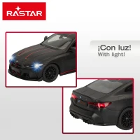 Coche Teledirigido BMW M4 CSL Escala 1:16 y Luces, 38x19x17 Cm, Negro Metalizado(m-3)