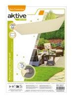 Toldo Vela Rectangular Aktive Garden Poliéster 160 G/m², 300x200 Cm, Crema(m-5)