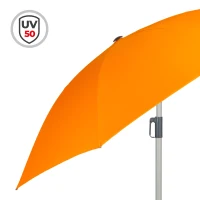 Sombrilla de Playa 8 Varillas Regulable y Reclinable, 220 Cm, Naranja(m-3)