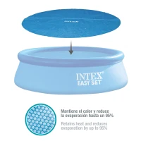Cobertor Solar Intex para Piscina 448 Cm, Reduce Evaporación Hasta 95%, Azul(m-5)