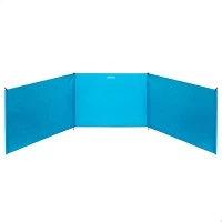 Paravientos de Playa Plegable 3 Paneles de Aluminio, 200x75x1 Cm, Azul(m-2)