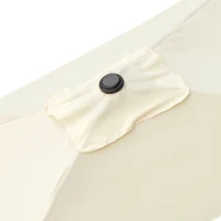 Parasol Balcón Rectangular con Mástil de Aluminio y Manivela, 200x120x240 Cm, Crema(m-3)