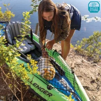 Kayak Hinchable Intex Challenger K1 con Remo y Bomba, 274x76x33 Cm, Verde, Negro y Azul(m-3)