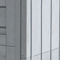 Outsunny Houten Tuinkast Extra Hoge Gereedschapskast met Verstelbare Planken, Magnetische Deur en Gegalvaniseerd Dak(m-14)