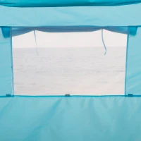 Paravientos Playa 4 Personas Plegable con Suelo y Ventanas 100x14x13 Cm, Azul(m-6)