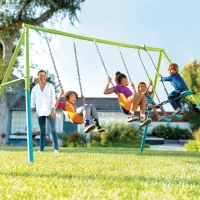 Columpio Infantil INTEX 3 en 1 Balancín Biplaza Acero Galvanizado, 343x254x211 Cm, Multicolor(m-2)