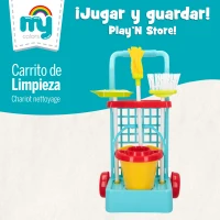 Carrito de Limpieza My Home Colors con 5 Piezas, 30,5x19,5x55,5 Cm, Azul, Rojo, Verde y Amarillo(m-2)