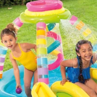 Centro de Juegos Hinchable 2 en 1 con Tobogán, 191x295x109 Cm, Multicolor(m-5)
