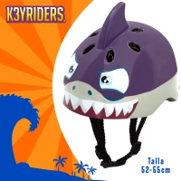 Casco Infantil 3D Tiburón K3YRIDERS, 21x24,5x20 Cm, Azul(m-5)