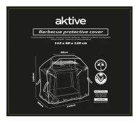 Funda para Barbacoa Impermeable, 142x60x120 Cm, Negro(m-9)