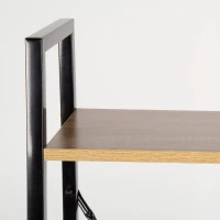 Estantería Escalera Industrial 4 Estantes, 60x32x148 Cm, Negro(m-3)