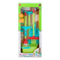 Set de Limpieza Infantil con 10 Accesorios, 25x10x66 Cm, Verde(m-4)