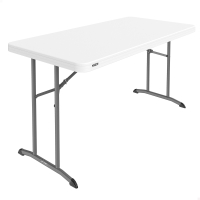 Mesa Plegable Lifetime Patas Abatibles, 152x76x74 Cm, Blanco
