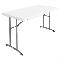 Mesa Plegable Lifetime Patas Abatibles, 152x76x74 Cm, Blanco(m-1)